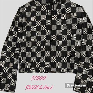 DISTORTED DAMIER CONSTRUCTED HOODIE